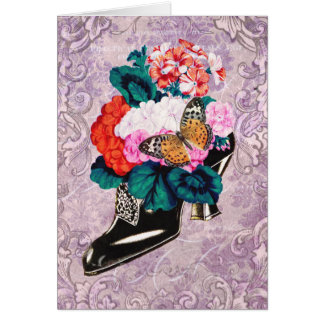 Blumen in Schuhkarte
