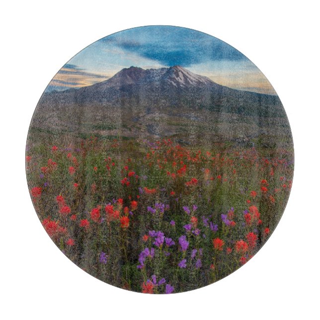 Blumen | Indian Paintbrush & Penstemon Schneidebrett (Vorderseite)