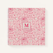 Blumen-Initialen Notizbuch Journal