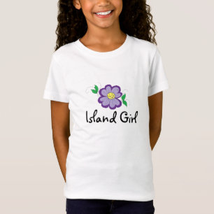 Blumen-Insel-Mädchen T-Shirt