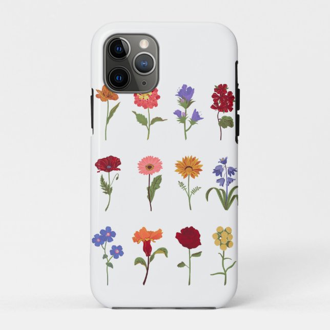 Blumen iPhone 11 Pro Hülle | Personalisierte Handy (Rückseite)