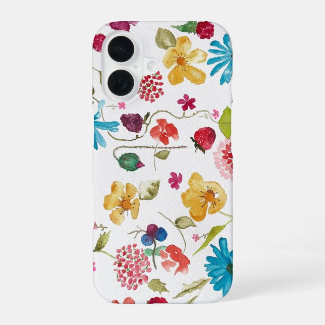 Blumen iPhone 16 Hülle (Rückseite)