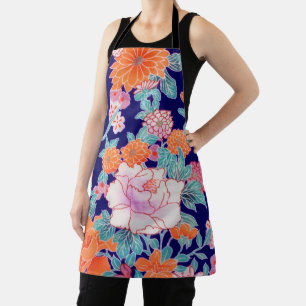 Blumen, Japanisches Design Schürze