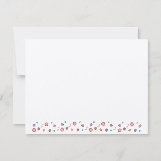 Blumen-jüdischer Davidsstern Schläger Mitzvah Dankeskarte (Vorderseite)