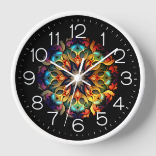 Blumen-Kaleidoskop-Design-44656 Uhr