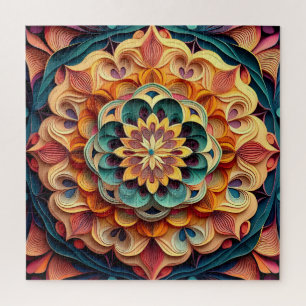 Blumen-Kaleidoskop-Muster Herausforderung Puzzle