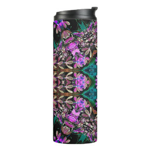 Blumen-Kaleidoskop Thermosbecher