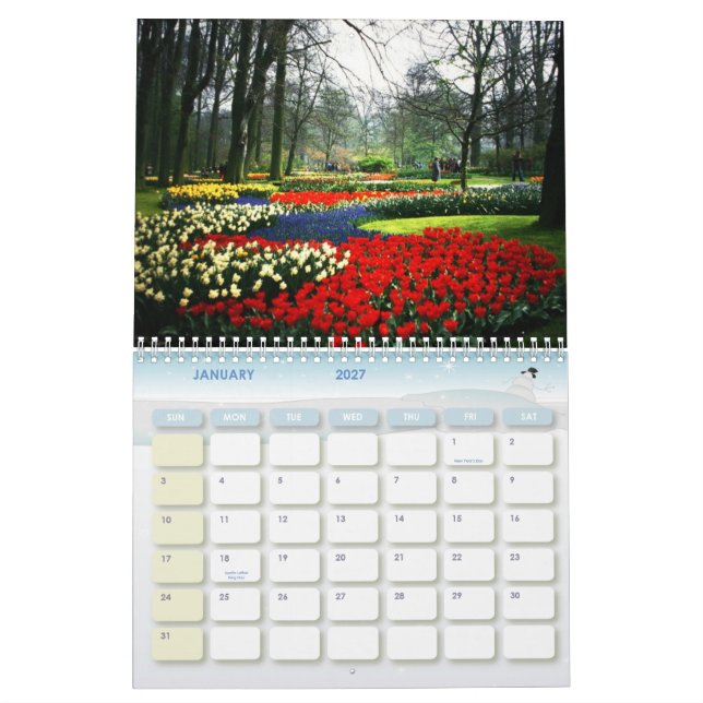 Blumen-Kalender 2 Kalender (Jan 2027)
