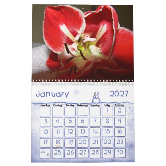 Blumen-Kalender 8 Kalender (Jan 2027)