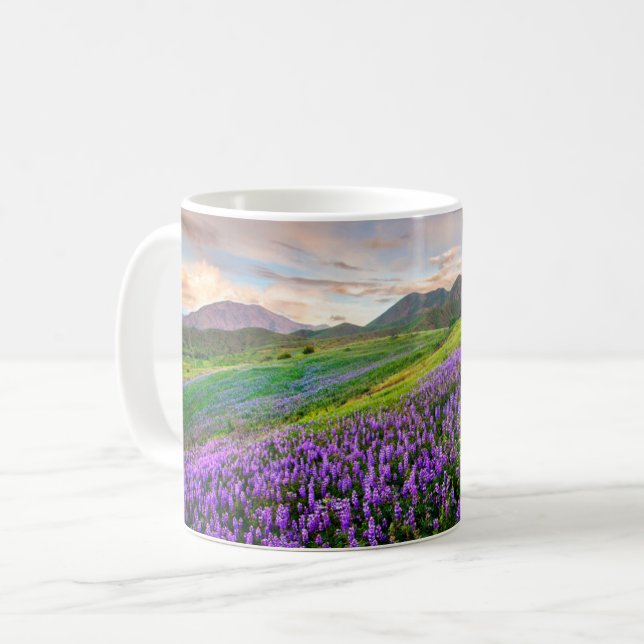 Blumen | Kalifornische Wildblumen Kaffeetasse (Vorderseite Links)