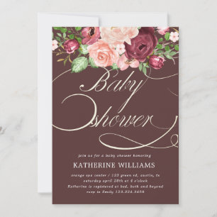Blumen-Kalligraphie-Babydusche