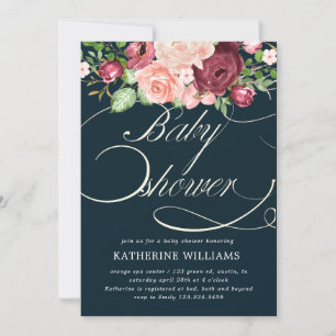 Blumen-Kalligraphie-Babydusche