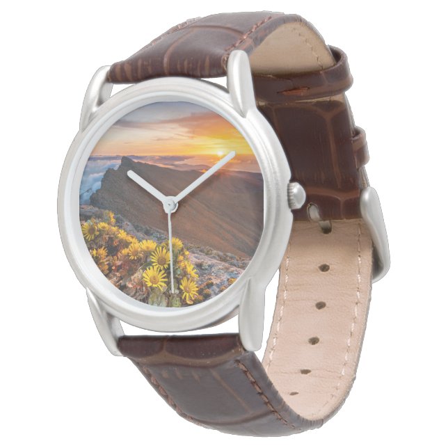 Blumen | Kanarische Inseln, Spanien Armbanduhr (Schrägansicht)