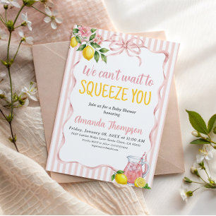 Blumen Kann Es Nicht Erwarten, Lemon Baby Shower Z Einladung