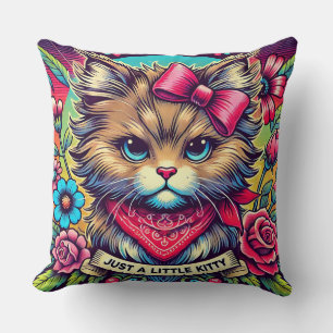 🐱 Blumen-Katzen-Wurfkissen-Chic-Dekor-Geschenk 🌸 Kissen