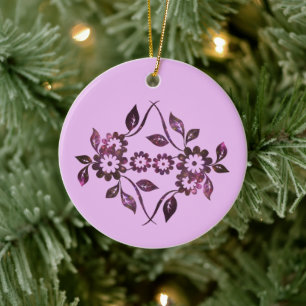 Blumen-Keramik-Ornament Keramik Ornament
