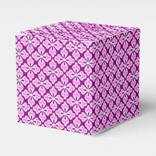 Blumen-Kimono-Druck, Orchideen-Pink und Lila Geschenkschachtel