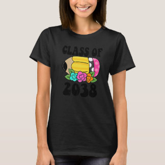 Blumen Kinder Zurück zur Schule Abschlussjahrgang  T-Shirt