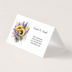 Blumen-Klapp-Visitenkarte  Visitenkarten