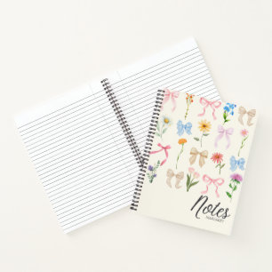 Blumen Klasse Stil Minimal Notizbuch