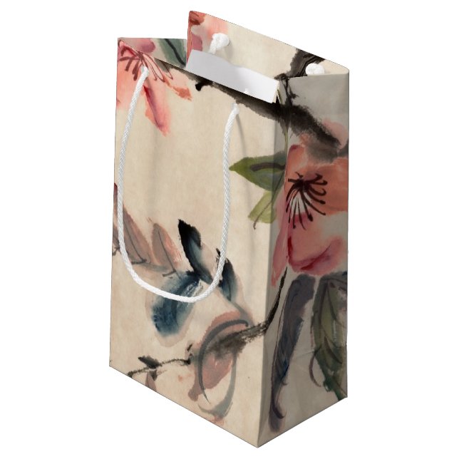 Blumen Kleine Geschenktüte (Rückseite Schrägansicht)