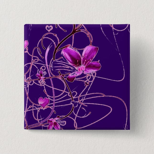 Blumen-Knopf Button (Vorderseite)