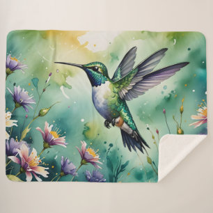 Blumen-Kolibri-Decke Sherpadecke