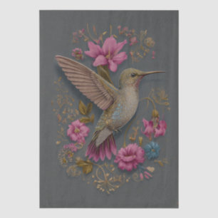 Blumen Kolibri Dekor Servietten Seidenpapier