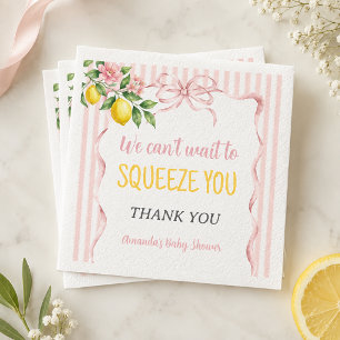 Blumen können es kaum erwarten, Baby Shower-Limona Serviette