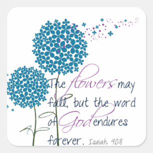 Blumen können fallen… quadratischer aufkleber