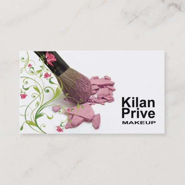 "Blumen-Kosmetik-" - Make-upkünstler, Visitenkarte (Vorderseite)