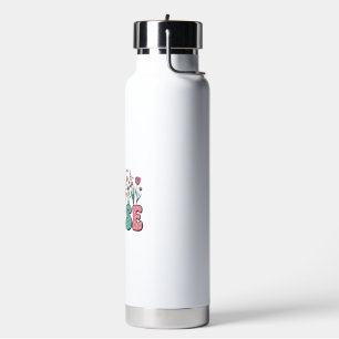 Blumen-Krankenschwester-Blasenbuchstabe Vintage-St Trinkflasche