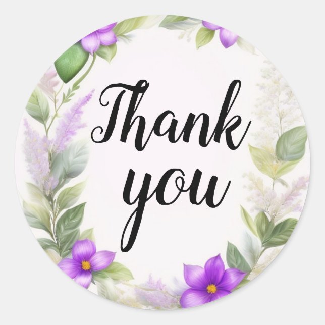 Blumen Kranz Aquarellzeichnung Runder Aufkleber (Vorderseite)
