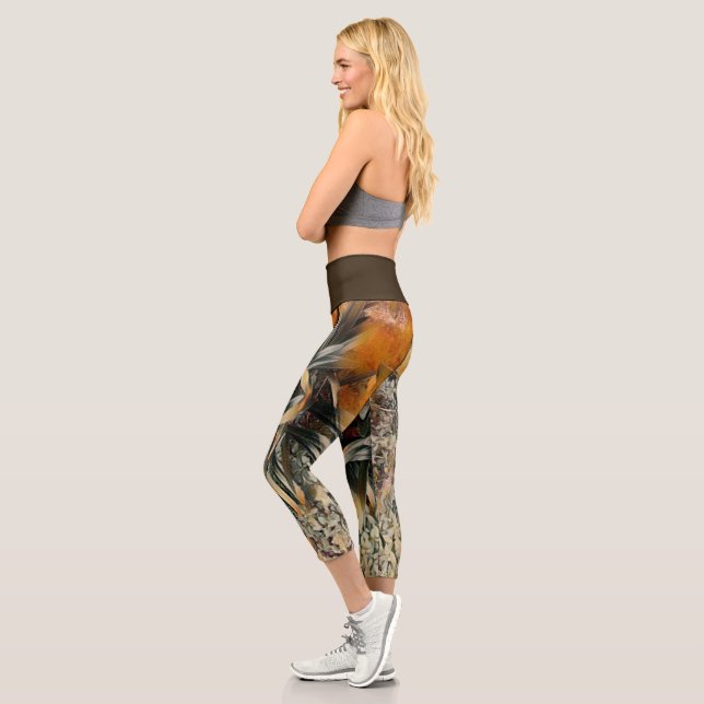Blumen Kunst Capri Leggings (Links)