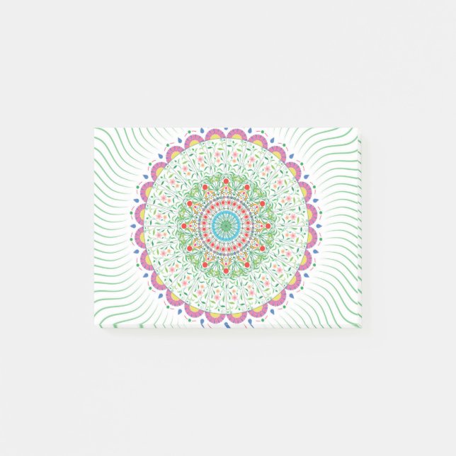 Blumen-Kunst Post-it Klebezettel (Vorderseite)