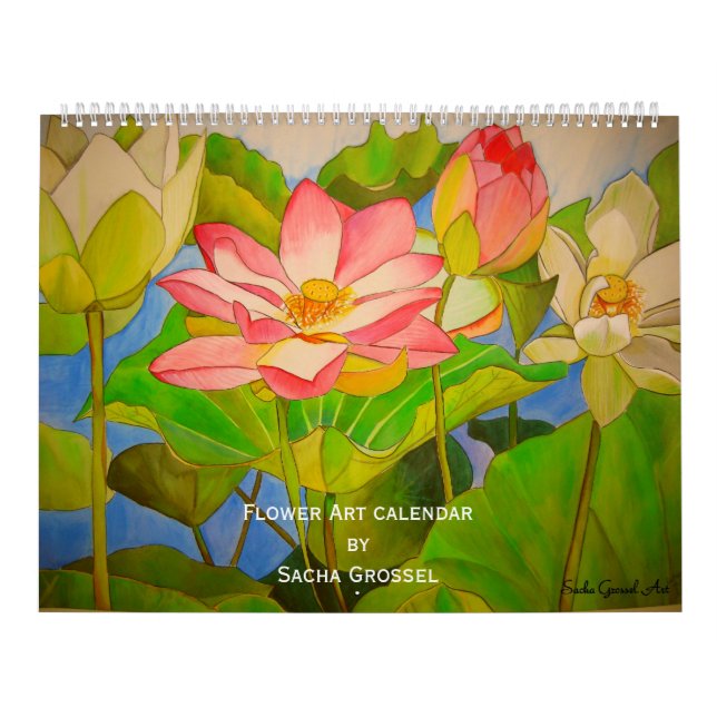 Blumen-Kunstkalender durch Sacha Grossel Kunst Kalender (Titelbild)