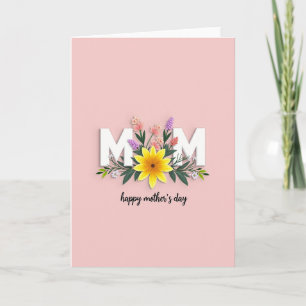 Blumen-Kunstkarte mit Buchstaben Karte