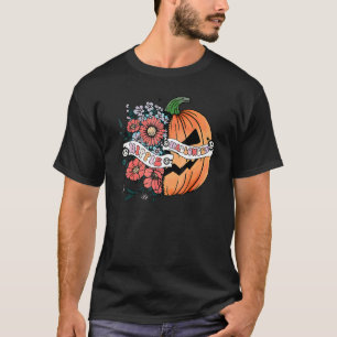 Blumen-Kürbis 60er 70er Groovy Hippie Halloween Co T-Shirt