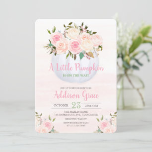 Blumen-Kürbis-Baby-Shower-Einladung Einladung