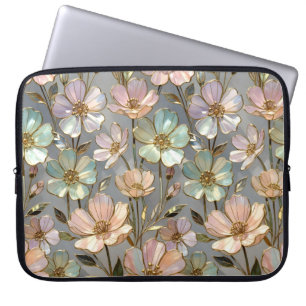 Blumen-Laptop-Hülle Pastell-Blumen-Muster Laptopschutzhülle