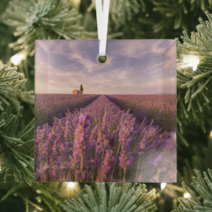 Blumen Lavendel Südfrankreich Ornament Aus Glas