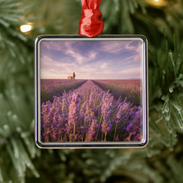Blumen | Lavendel Südfrankreich Ornament Aus Metall (Baum)