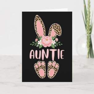 Blumen Leopard Tante Häschen Frohe Ostern Mutter Karte