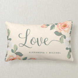 Blumen| Liebe des hübschen Pfirsich- Lendenkissen
