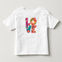Blumen-LIEBE Kleinkind-Shirt
