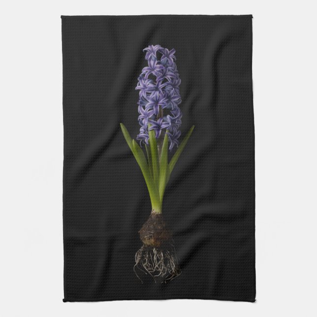 Blumen | Lila Hyacinth Bulb Geschirrtuch (Vertikal)