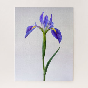 Blumen   Lila Iris-Blume Puzzle