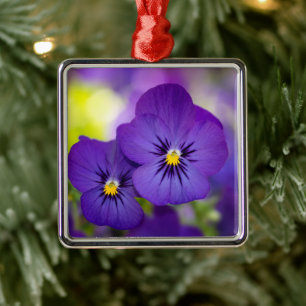 Blumen   LILA STIEFMÜTTERCHEN Ornament Aus Metall