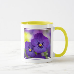 Blumen LILA STIEFMÜTTERCHEN Tasse