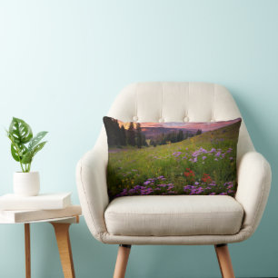 Blumen Lila Wildblumen Colorado Lendenkissen